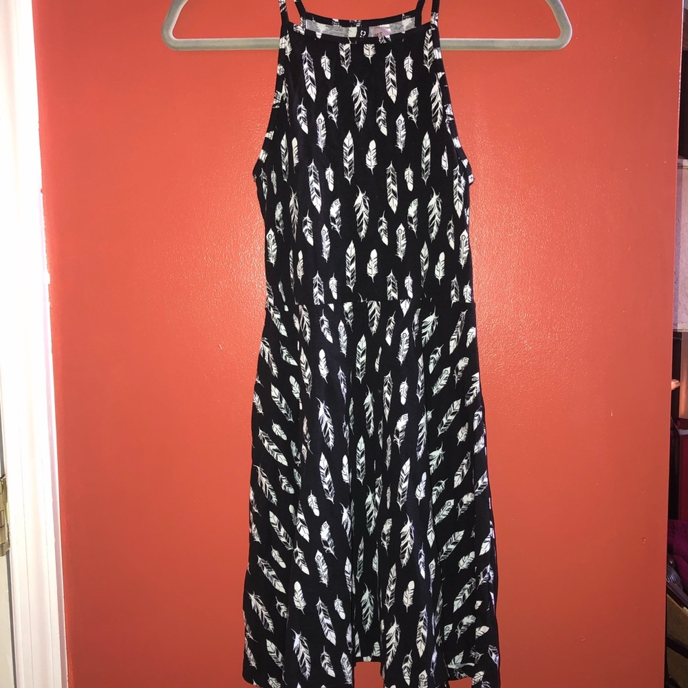 H&M Feather-printed Skater Dress Size 4